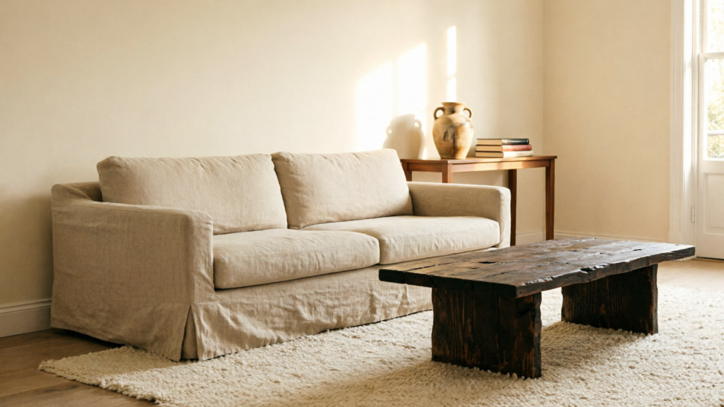Floated furniture away from walls