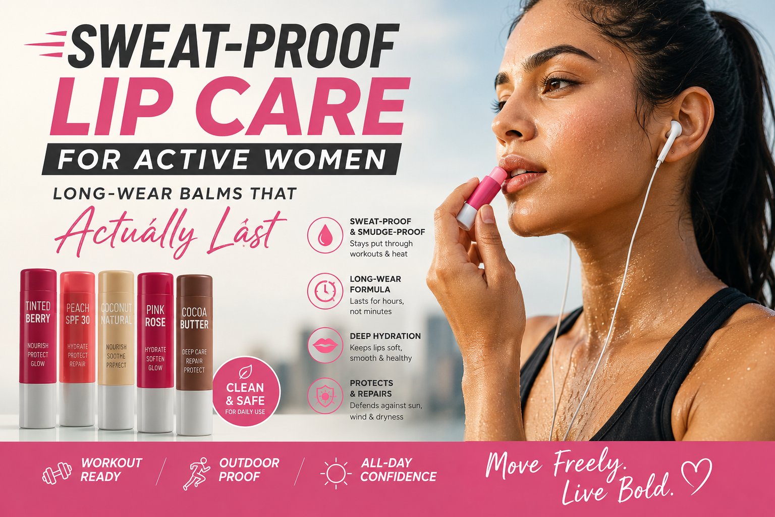 Sweat-Proof Lip Care for Active Women: Long-Wear Balms That Actually Last