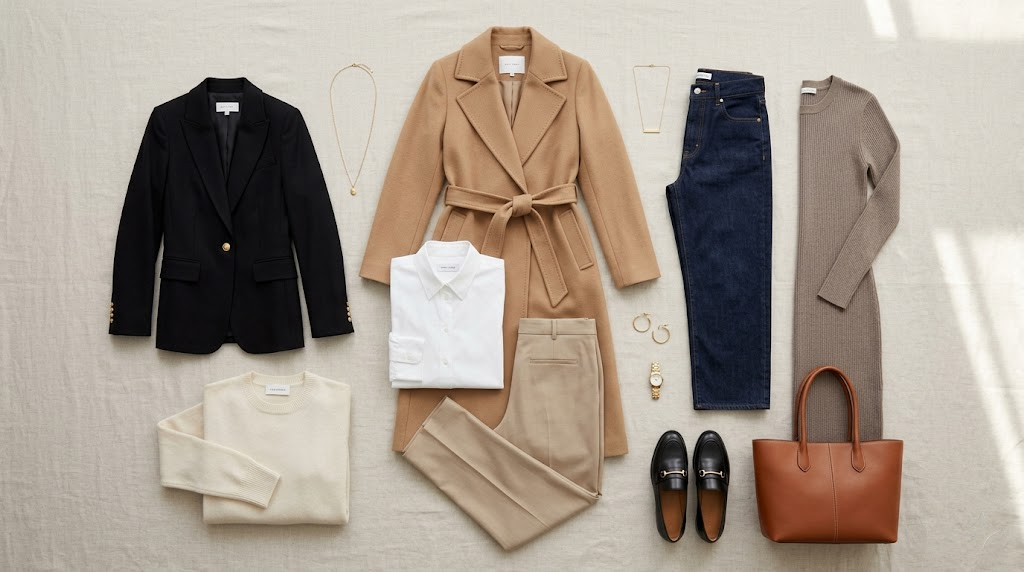 Ten essential pieces for building a quiet luxury capsule wardrobe on a budget. How to Build a Quiet Luxury