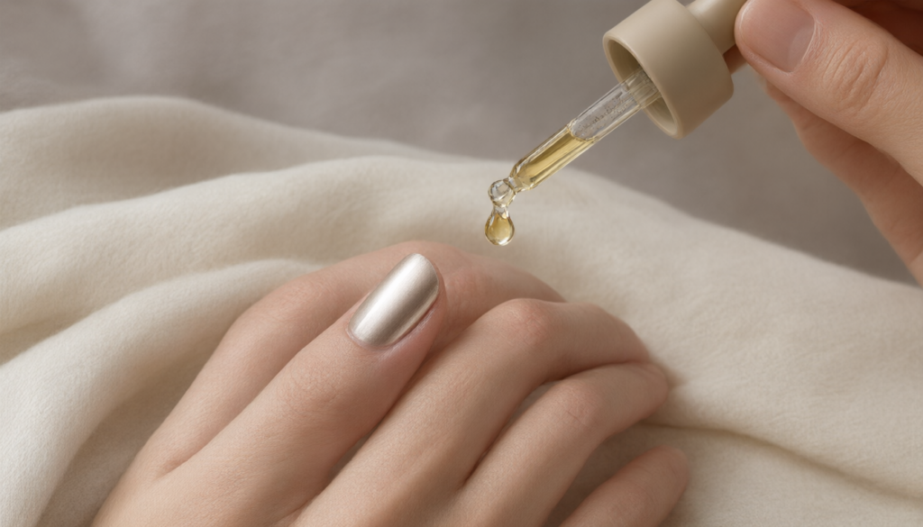 Quiet Luxury Soft Chrome Nails