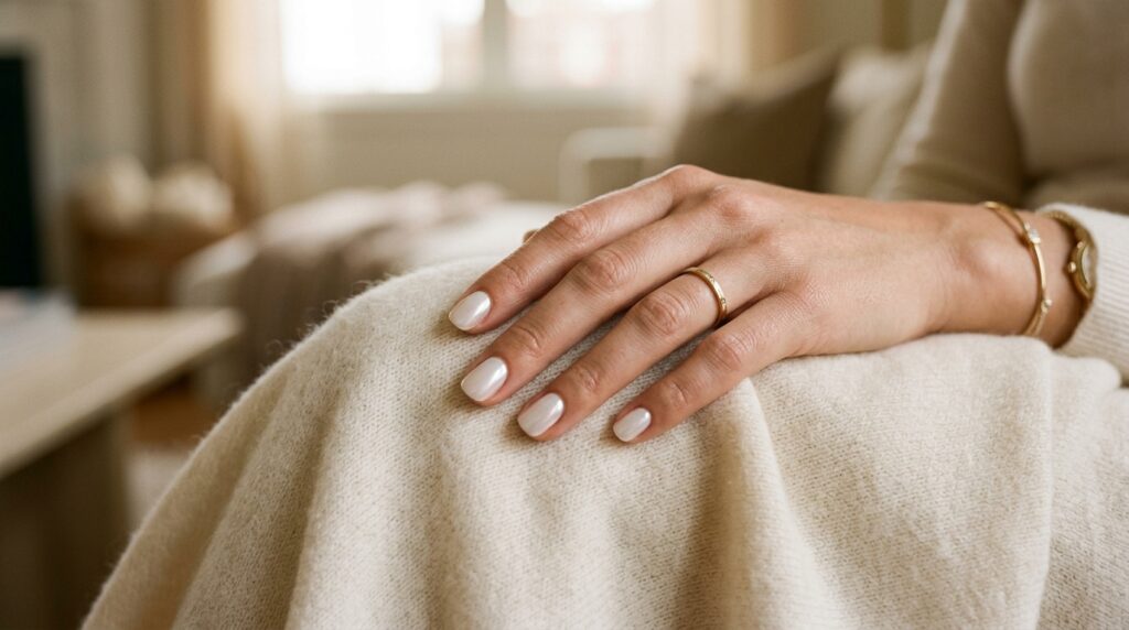 Quiet Luxury Soft Chrome Nails